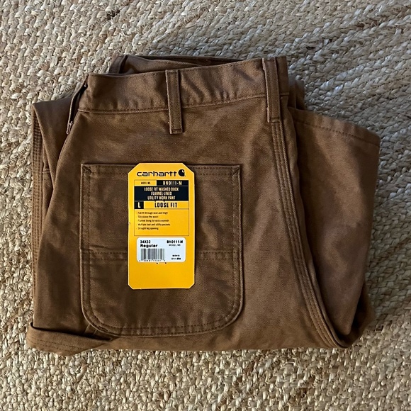Carhartt Brown Chinos Durable Workwear - Picture 2 of 2